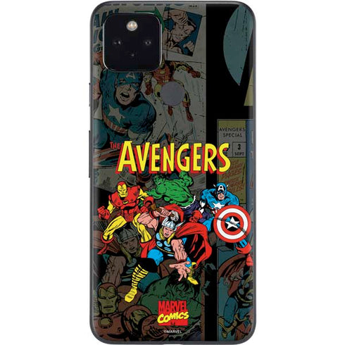 Marvel Classic Comics Avengers Assemble Google Pixel 4a 5G Skin